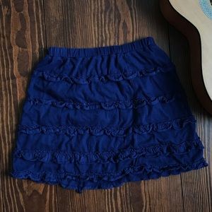 Old Navy navy ruffled mini skirt